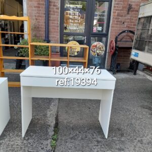 White desk/ dressing table with 2 drawers 100cm x 44cm x 76cm, Ref:19394
