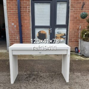 White desk/Dressing table with full length drawer 120cm x 41cm x 78cm, Ref:19411