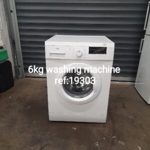 White Logik 6kg washing machine comes with 3 months warranty, Ref:19303