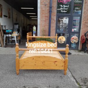 Creations solid wood king size bed frame, Ref:19441