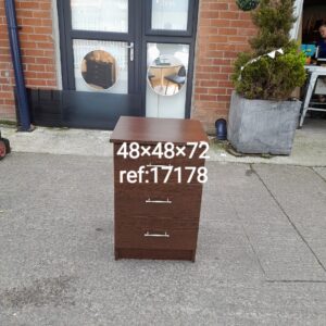3 drawer bedside unit 48cm x 48cm x 72cm, ref 17189