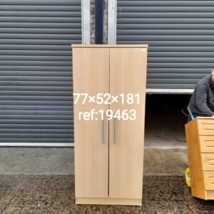 2 door wardrobe 77cm x 52cm x 181cm, Ref:19463