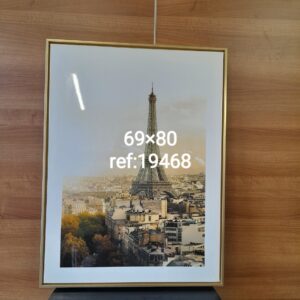 Sparkly Eiffel Tower print in gold frame 69cm x 80cm, Ref:19468