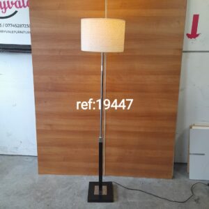 Silver and black standard lamp, Ref:19447