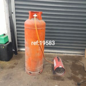 Sealy propane heater with gas bottle with a small amount of gas, Ref:19583