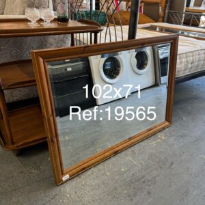 Large wooden framed mirror, Ref:19565