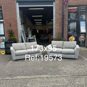 2 grey 2 seater sofas , Ref:19573