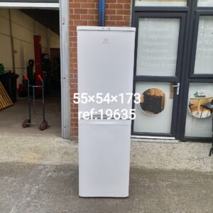 White indesit fridge freezer complete with 3 months warranty, ref:19635