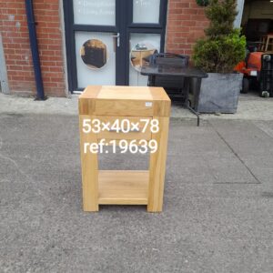 Solid oak 1 drawer table with shelf 53cm x 40cm x 78cm, Ref:19639