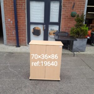 2 door cupboard with shelf 70cm x 36cm x 86cm, Ref:19640