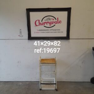 White metal trolley 41cm x 29cm x 82cm, Ref:19697