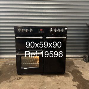 Black Belling Farmhouse 90e cm Range cooker comes with 3 months warranty, Ref:19596