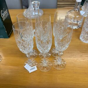 Set of 6  Tutbury crystal flutes, Ref:19600