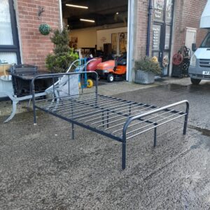 Black metal double bed frame, Ref:19670