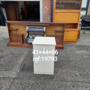 1 draw 1 door bedside cabinet 41cm x 44cm x 66cm, Ref:19793