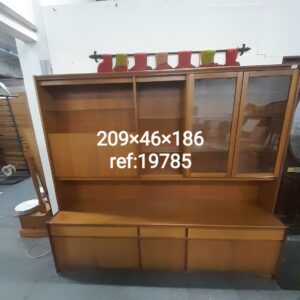 Mid Century 8 door 3 drawer display cabinet please see photos 209cm x 46cm x 186cm, Ref:19779