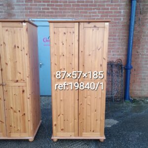 Pine wardrobe 87cm x 57cm x 185cm, Ref:19840   2 available