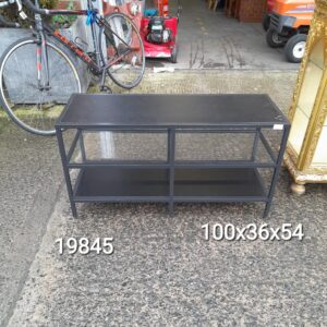 Black metal and glass unit, Ref:19845