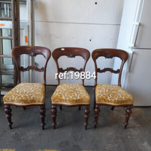 Set of 3 balloon back chairs, Ref:19884